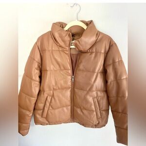 Tan Puffer Jacket, size M